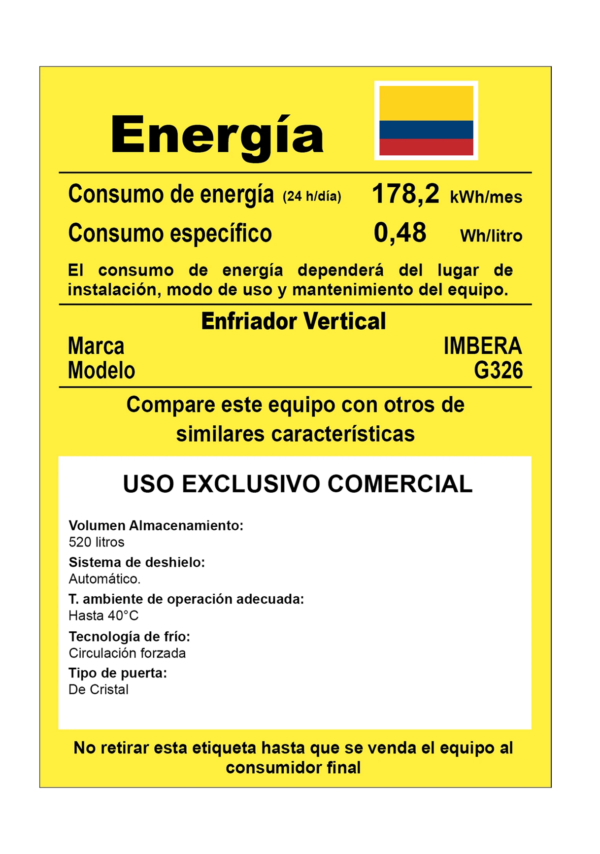G326 Refrigerador Volúmen Bruto | 755 Litros