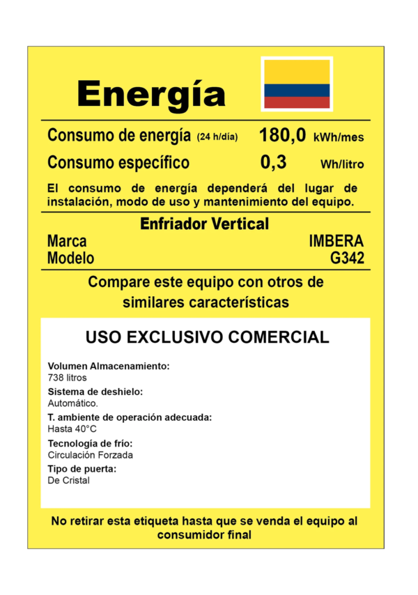 G342 Refrigerador Volúmen Bruto | 1159 Litros