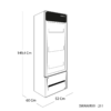 Vitrina Refrigerada Vertical SWAN 211L  Exhibición Elegante y Ahorro de Espacio (Modelo RVV-211 MA CS)