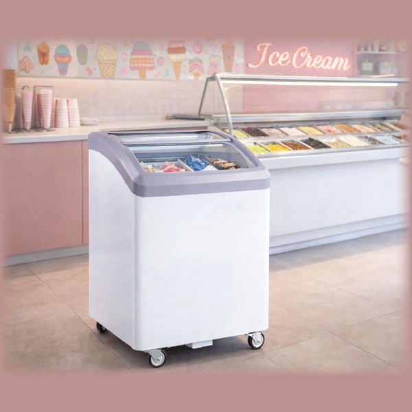 Exhibidor Congelador Compacto SWAN 109L Visibilidad Total y Diseño Eficiente (Modelo SW-165)