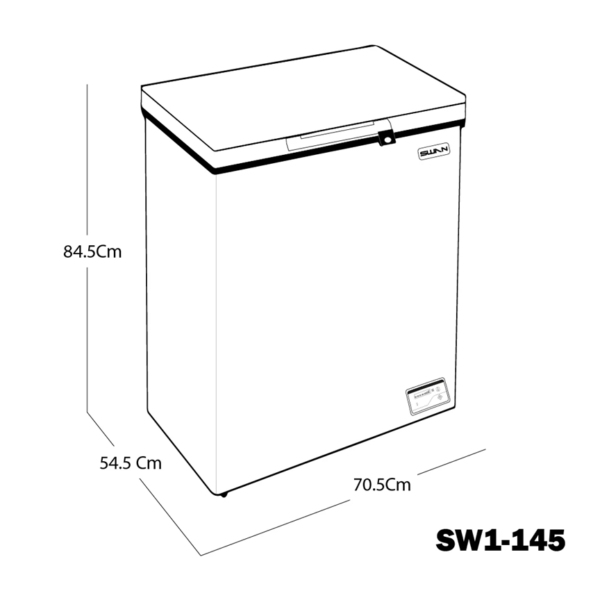 Congelador Horizontal SWAN 145L | Mayor Capacidad y Control de 7 Niveles (Modelo SW1-145)