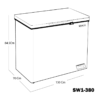 Congelador Horizontal SWAN 380L Almacenamiento Masivo y Eficiencia Profesional (Modelo SW1-380)
