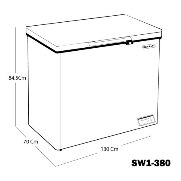Congelador Horizontal SWAN 380L Almacenamiento Masivo y Eficiencia Profesional (Modelo SW1-380)