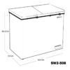 Congelador Horizontal Doble Puerta SWAN 508L Potencia Industrial y Máximo Volumen (Modelo SW2-508)