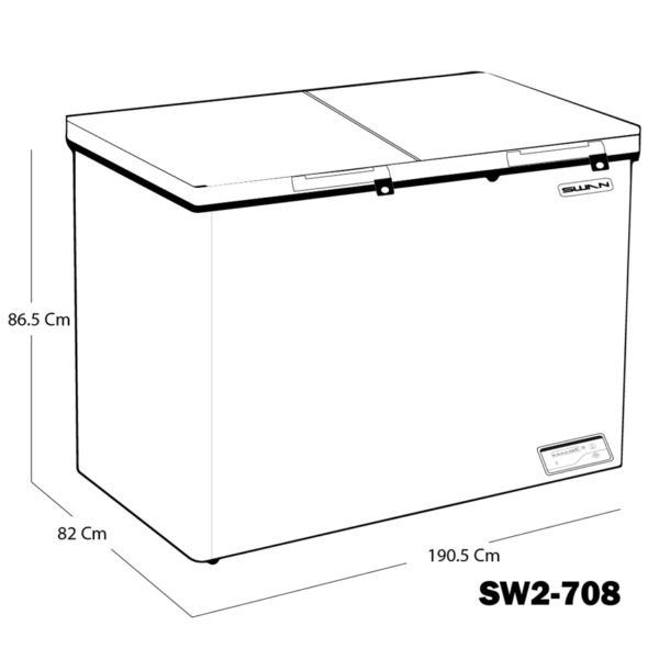 Congelador Horizontal Industrial SWAN 708L Máximo Volumen y Eficiencia Energética (Modelo SW2-708)