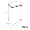 Congelador Horizontal SWAN 100L Eficiencia Compacta con Control Electrónico (Modelo SW1-101)