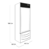 SCD-370B RVV370 CS-7 Vitrina Exhibidora DUAL SWAN SCD-370B Refrigera y Congela 360 Litros