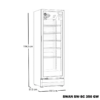 SW-SC-350-4 Vitrina Exhibidora Vertical SWAN SW-SC350GW Puerta de Vidrio 350 Litros