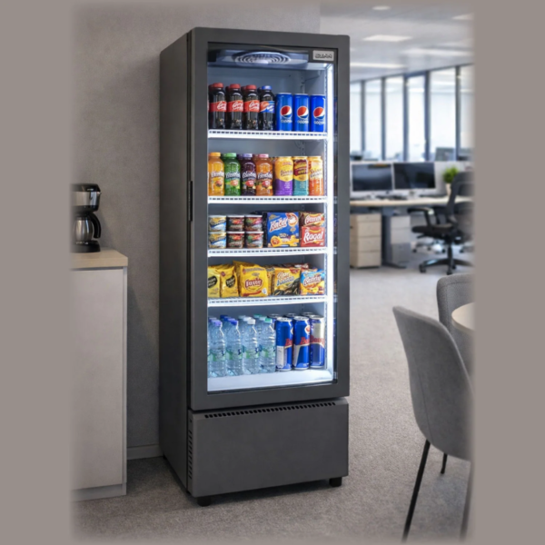Vitrina Exhibidora Vertical SWAN XLS-305W Puerta de Vidrio 300 Litros