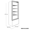 Vitrina Exhibidora Vertical SWAN XLS-305W Puerta de Vidrio 300 Litros