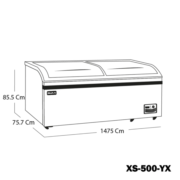 Congelador Exhibidor SWAN XS-500YX | 2 Puertas de Vidrio 500 Litros